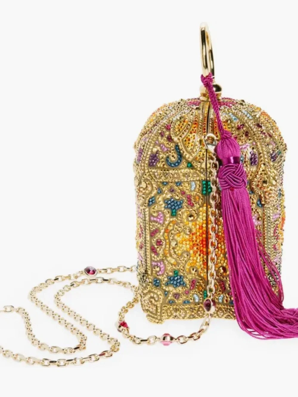 Judith Leiber Lantern Divine Crystal Embellished Clutch - Picture 6 of 10